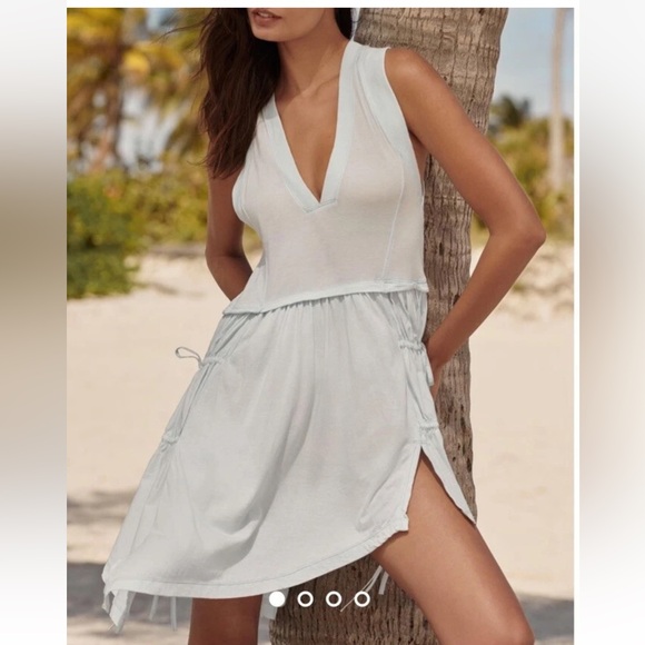 By Anthropologie Sleeveless Asymmetrical Mini Dress Size XL - Picture 5 of 9